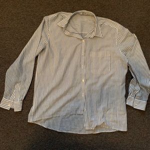 Vintage blue striped button down